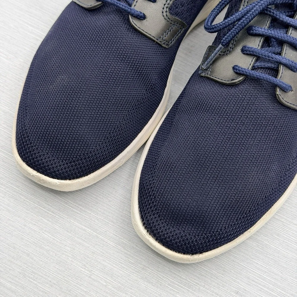 Wolf & Shepherd SwiftKnit Men's 10 Dress Sneakers Navy Blue Knit Casual Hybrid
